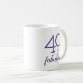 40. en cadeautje van de Fantastische Violet Birthd Koffiemok (Voorkant rechts)