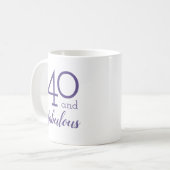 40. en cadeautje van de Fantastische Violet Birthd Koffiemok (Voorkant links)