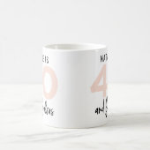 40 en een fantastisch vet tekenfilmcadeau koffiemok (Center)