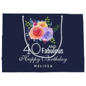 40 en een verbazingwekkende tekst - Waterverf Flor Groot Cadeauzakje (Achterkant)