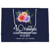 40 en een verbazingwekkende tekst - Waterverf Flor Groot Cadeauzakje (Achterkant)