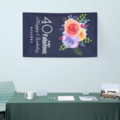 40 en een verbazingwekkende tekst - Waterverf Flor Spandoek (Beurs)