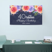 40 en een verbazingwekkende tekst - Waterverf Flor Spandoek (Beurs)