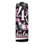 40 en Fabulous 40 jaar oude 40e verjaardag Diamond Thermosbeker (Voorkant)