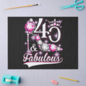 40 en Fabulous 40 jaar oude 40e verjaardag Diamond Tissuepapier (Craft)