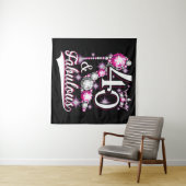 40 en Fabulous 40 jaar oude 40e verjaardag Diamond Wandkleed (In Situ (horizontaal))