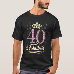 40 en Fabulous 40 jaar oude diamant, 40e verjaarda T-shirt
