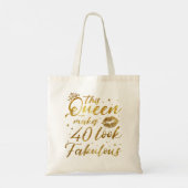 40 en Fabulous 40 Year Old Gifts 40th Birthday Gi Tote Bag (Achterkant)
