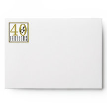 40- en Fabulous 40e verjaardag, gedrukt retouradre