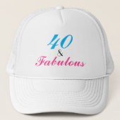 40 en Fabulous 40e verjaardag Trucker Pet (Voorkant)