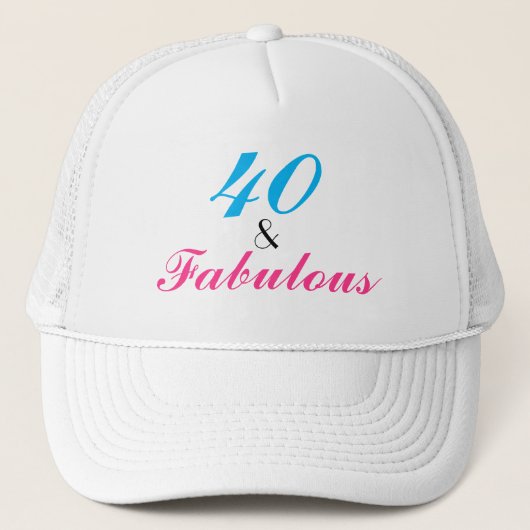 40 en Fabulous 40e verjaardag Trucker Pet (Voorkant)