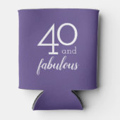 40 en Fabulous 40e Verjaardag Violet Koelbox Blikjeskoeler (Voorkant)