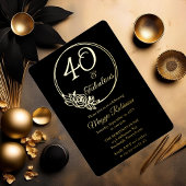 40 en Fabulous 40ste verjaardagsfeestje gestempeld Folie Uitnodiging