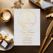 40 en Fabulous 40ste verjaardagsfeestje gestempeld Folie Uitnodiging