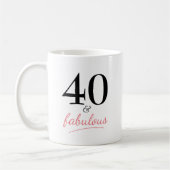 40 en Fabulous 40th Birthday Gift Mok (Links)