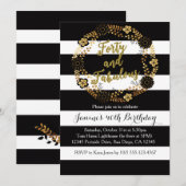40 en Fabulous 40th Birthday Invitation Kaart (Voorkant / Achterkant)