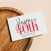 40 en Fabulous 40th Birthday Kaart