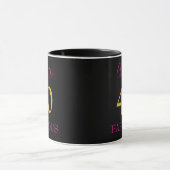 40 en Fabulous 40th Birthday Name Pink Black Gold Mok (Midden)