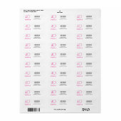 40 en Fabulous 40th Birthday Return Address Label (Full Sheet)