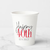 40 en Fabulous 40th Birthday Script Papieren Bekers (Voorkant)