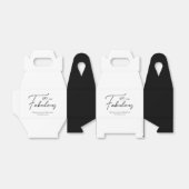 40 en Fabulous 40th Black & White Verjaardag Bedankdoosjes (Uitgevouwen)