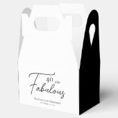 40 en Fabulous 40th Black & White Verjaardag Bedankdoosjes (Geopend)