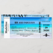 40 en Fabulous 40th Boarding Pass Birthday (Voorkant / Achterkant)