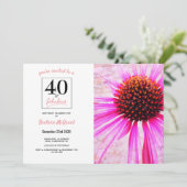 40 en Fabulous 40th Verjaardag Foto uitnodiging (Staand voorkant)