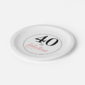 40 en Fabulous 40th Verjaardagspartij Papier Bord (Gekanteld)