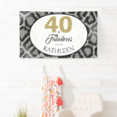40 en Fabulous Aangepaste 40e verjaardag Spandoek (Insitu)