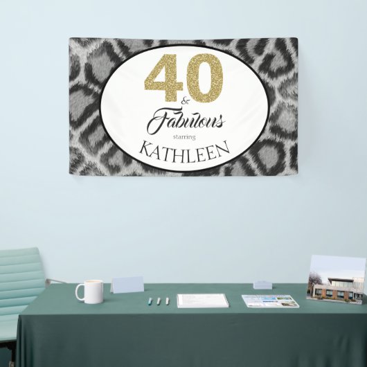 40 en Fabulous Aangepaste 40e verjaardag Spandoek (Beurs)
