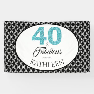 40 en Fabulous Aangepaste 40e verjaardag Spandoek