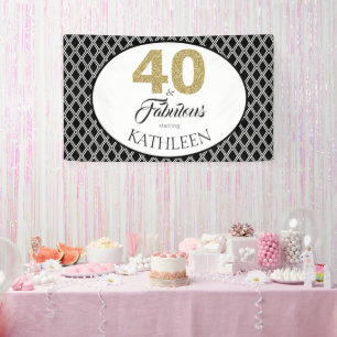40 en Fabulous Aangepaste 40e verjaardag Spandoek