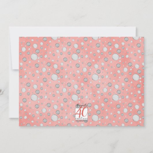  40 en Fabulous Any Number Verjaardag Kaart (Achterkant)