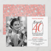  40 en Fabulous Any Number Verjaardag Kaart (Voorkant / Achterkant)