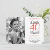 40 en Fabulous Any Number Verjaardag Kaart (Staand voorkant)