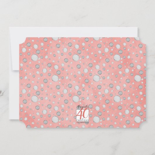 40 en Fabulous Any Number Verjaardag Kaart (Achterkant)