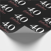 40 en Fabulous Birthday Cadeaupapier (Hoek)