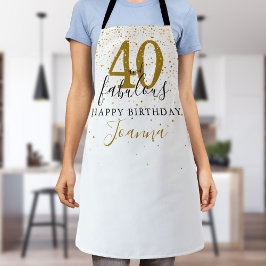 40 en Fabulous Birthday Elegant Gold en Black Schort