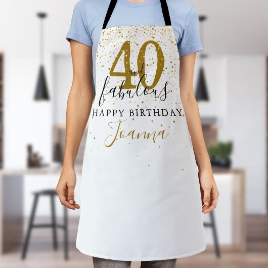 40 en Fabulous Birthday Elegant Gold en Black Schort