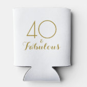 40 en Fabulous Birthday Gift Koelbox Gold Blikjeskoeler (Achterkant)