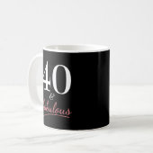 40 en Fabulous Birthday Gift Koffiemok (Voorkant links)