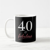40 en Fabulous Birthday Gift Koffiemok (Links)