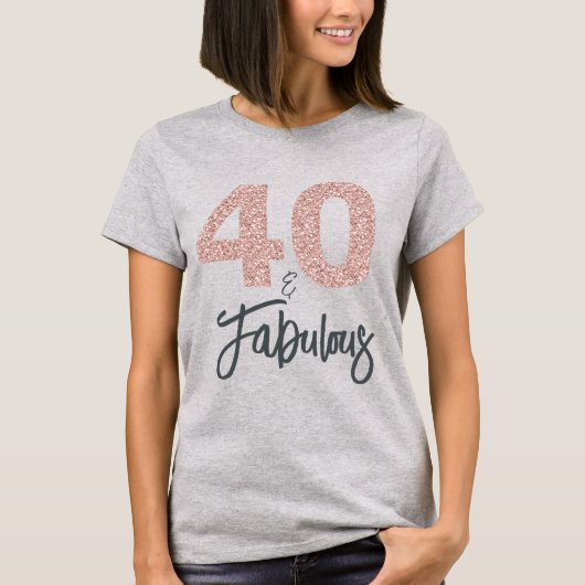 40 en Fabulous Birthday Gift T-shirt (Voorkant)