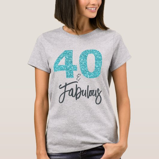 40 en Fabulous Birthday Gift T-shirt (Voorkant)