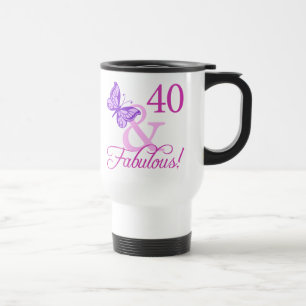 40 en Fabulous Birthday Gifts (plum) Reisbeker