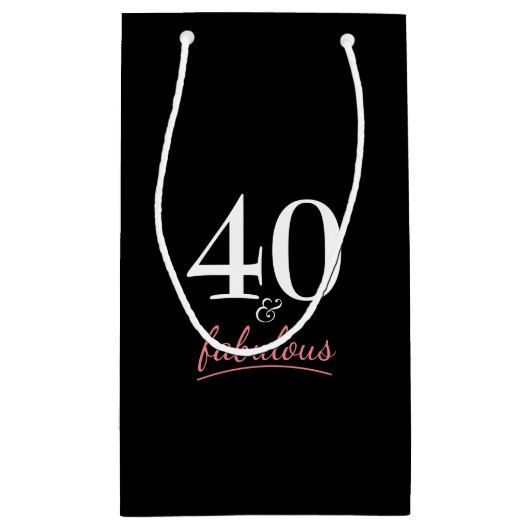40 en Fabulous Birthday Klein Cadeauzakje (Achterkant)