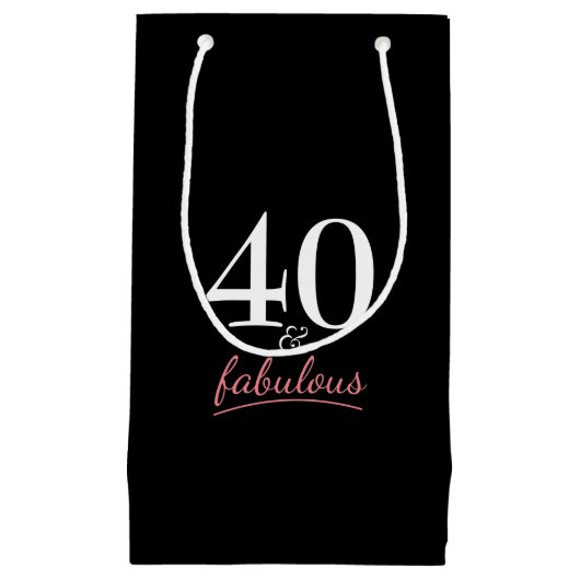 40 en Fabulous Birthday Klein Cadeauzakje (Voorkant)