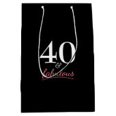 40 en Fabulous Birthday Medium Cadeauzakje (Voorkant)