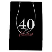 40 en Fabulous Birthday Medium Cadeauzakje (Achterkant)
